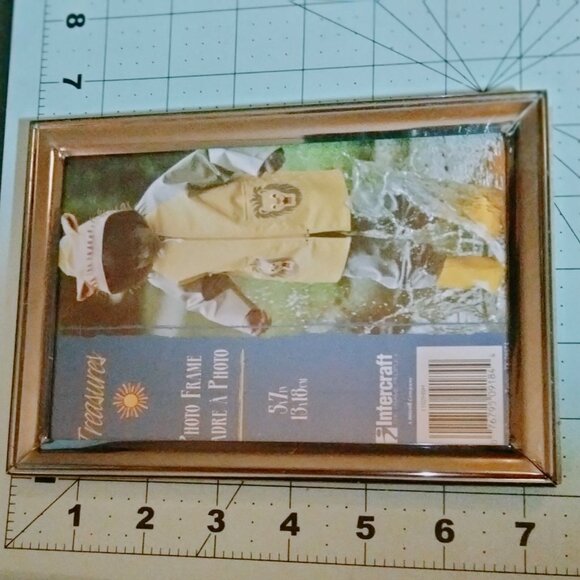 Silver Toned Photo Frame 5x7 Intercraft Tabletop Wall Mount - Picture 2 of 8